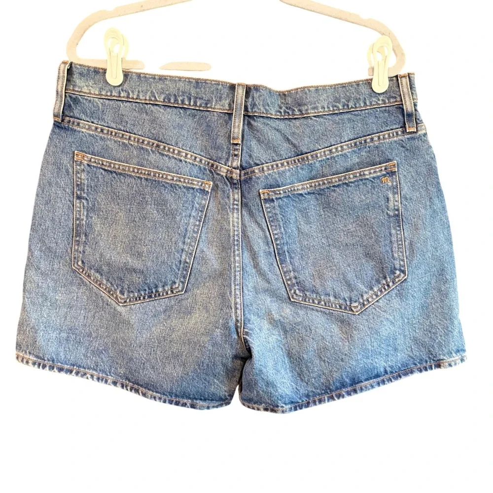 Madewell Relaxed Mid-Length Denim Shorts Blue High Rise Size 31